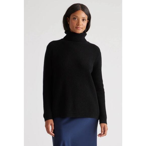 New Quince Women’s Small Mongolian Cashmere Fisherman Turtleneck Sweater 3698 - Picture 1 of 10